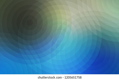 Dark BLUE vector background with bubbles. Abstract illustration with colored bubbles in nature style. Completely new template for your brand book.