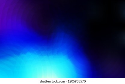 Dark BLUE vector background with bubbles. Glitter abstract illustration with blurred drops of rain. Completely new template for your brand book.