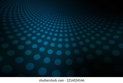 Dark BLUE vector background with bubbles. Modern abstract illustration with colorful water drops. Pattern can be used for ads, leaflets.