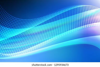 Dark BLUE vector background with bubbles, lines. Illustration with set of colorful abstract circles and lines. Template for business cards, websites.