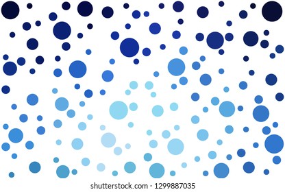 DARK BLUE vector  background with bubbles. Glitter abstract illustration with blurred drops of rain. Pattern for beautiful websites.