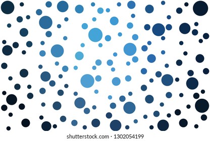 DARK BLUE vector  background with bubbles. Glitter abstract illustration with blurred drops of rain. New template for your brand book.