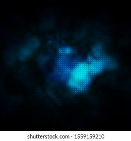 Dark BLUE vector background with bubbles. Abstract decorative design in gradient style with bubbles. Design for your commercials.