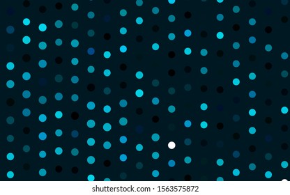 Dark BLUE vector background with bubbles. Beautiful colored illustration with blurred circles in nature style. Pattern for beautiful websites.