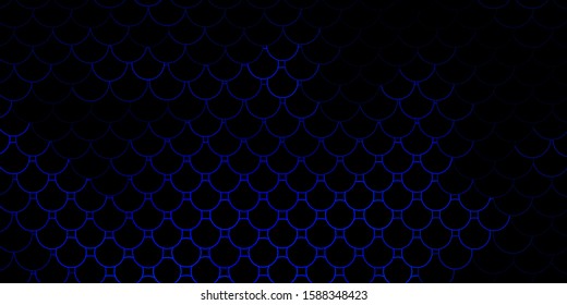 Dark BLUE vector background with bubbles. Modern abstract illustration with colorful circle shapes. Pattern for business ads.