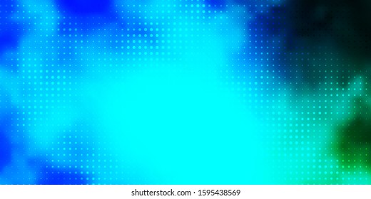 Dark BLUE vector background with bubbles. Colorful illustration with gradient dots in nature style. New template for a brand book.