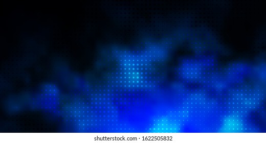 Dark BLUE vector background with bubbles. Modern abstract illustration with colorful circle shapes. Pattern for wallpapers, curtains.