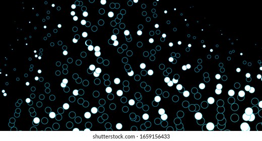 Dark BLUE vector background with bubbles. Modern abstract illustration with colorful circle shapes. Pattern for websites.