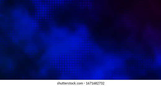 Dark BLUE vector background with bubbles. Colorful illustration with gradient dots in nature style. Pattern for websites.