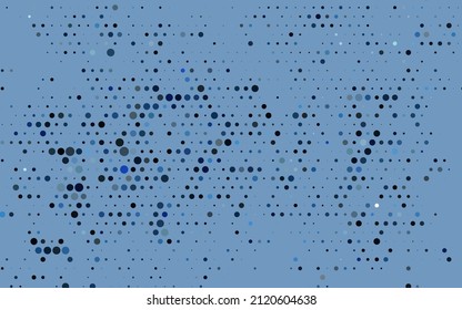 Dark BLUE vector background with bubbles. Illustration with set of shining colorful abstract circles. Pattern for ads, leaflets.