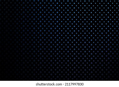 Dark blue vector background with cards signs. Shining illustration with hearts, spades, clubs, diamonds. Pattern for leaflets of poker games, events.