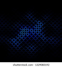 Dark BLUE vector background with circles. Modern abstract illustration with colorful circle shapes. Pattern for business ads.