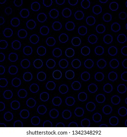 Dark BLUE vector background with circles. Glitter abstract illustration with colorful drops. Pattern for booklets, leaflets.