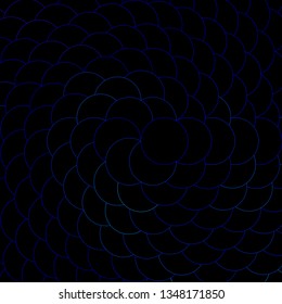Dark BLUE vector background with circles. Colorful illustration with gradient dots in nature style. Design for posters, banners.