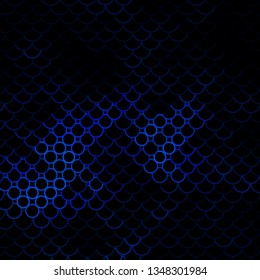 Dark BLUE vector background with circles. Colorful illustration with gradient dots in nature style. Pattern for business ads.