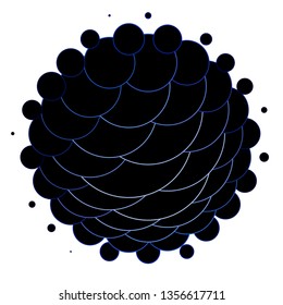 Dark BLUE vector background with circles. Glitter abstract illustration with colorful drops. Pattern for wallpapers, curtains.