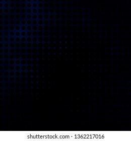 Dark BLUE vector background with circles. Abstract colorful disks on simple gradient background. Pattern for websites, landing pages.