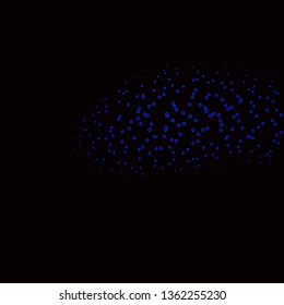 Dark BLUE vector background with circles. Abstract illustration with colorful spots in nature style. Pattern for booklets, leaflets.