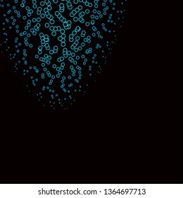 Dark BLUE vector background with circles. Modern abstract illustration with colorful circle shapes. Pattern for booklets, leaflets.