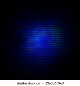 Dark BLUE vector background with circles. Abstract decorative design in gradient style with bubbles. Pattern for booklets, leaflets.