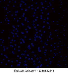 Dark BLUE vector background with circles. Abstract decorative design in gradient style with bubbles. Pattern for booklets, leaflets.