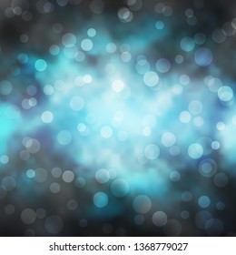 Dark BLUE vector background with circles. Illustration with set of shining colorful abstract spheres. Pattern for business ads.