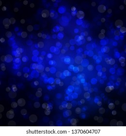 Dark BLUE vector background with circles. Modern abstract illustration with colorful circle shapes. Design for posters, banners.