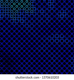 Dark BLUE vector background with circles. Glitter abstract illustration with colorful drops. Design for your commercials.