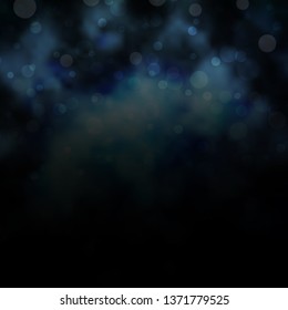 Dark BLUE vector background with circles. Illustration with set of shining colorful abstract spheres. Pattern for websites, landing pages.