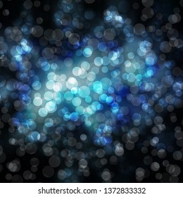 Dark BLUE vector background with circles. Glitter abstract illustration with colorful drops. Pattern for websites, landing pages.