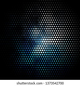 Dark BLUE vector background with circles. Illustration with set of shining colorful abstract spheres. Design for your commercials.