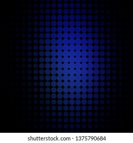 Dark BLUE vector background with circles. Abstract colorful disks on simple gradient background. Design for your commercials.