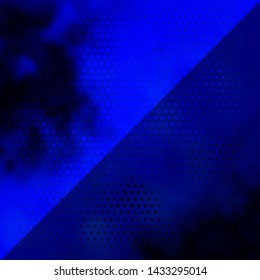 Dark BLUE vector background with circles. Colorful illustration with gradient dots in nature style. Design for posters, banners.