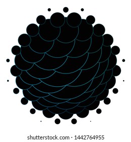 Dark BLUE vector background with circles. Abstract decorative design in gradient style with bubbles. Pattern for business ads.