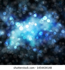Dark BLUE vector background with circles. Abstract decorative design in gradient style with bubbles. Pattern for websites, landing pages.