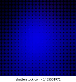 Dark BLUE vector background with circles. Colorful illustration with gradient dots in nature style. New template for your brand book.