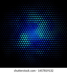 Dark BLUE vector background with circles. Abstract colorful disks on simple gradient background. Pattern for booklets, leaflets.