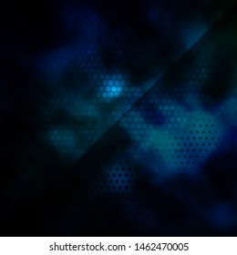 Dark BLUE vector background with circles. Modern abstract illustration with colorful circle shapes. New template for your brand book.