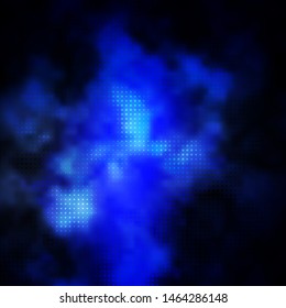 Dark BLUE vector background with circles. Abstract illustration with colorful spots in nature style. Design for your commercials.