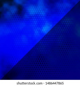 Dark BLUE vector background with circles. Colorful illustration with gradient dots in nature style. Pattern for wallpapers, curtains.