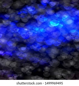 Dark BLUE vector background with circles. Abstract decorative design in gradient style with bubbles. Pattern for business ads.