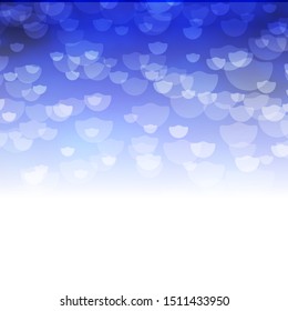 Dark BLUE vector background with circles. Glitter abstract illustration with colorful drops. Pattern for wallpapers, curtains.