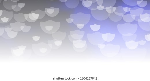 Dark BLUE vector background with circles. Abstract decorative design in gradient style with bubbles. Pattern for websites, landing pages.
