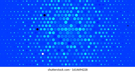 Dark BLUE vector background with circles. Abstract illustration with colorful spots in nature style. Pattern for booklets, leaflets.