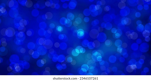 Dark BLUE vector background with circles. Abstract colorful disks on simple gradient background. Pattern for business ads.