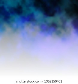 Dark BLUE vector background with clouds. Illustration in abstract style with gradient clouds. Pattern for your booklets, leaflets.