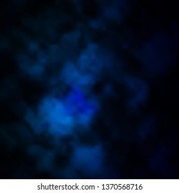 Dark BLUE vector background with clouds. Gradient illustration with colorful sky, clouds. Template for websites.