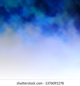 Dark BLUE vector background with clouds. Illustration in abstract style with gradient clouds. Colorful pattern for appdesign.