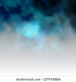 Dark BLUE vector background with clouds. Abstract colorful clouds on gradient illustration. Beautiful layout for uidesign.