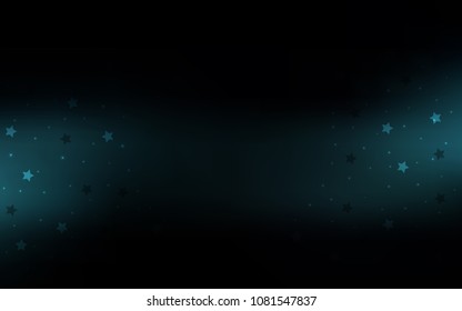 Dark BLUE vector background with colored stars. Modern geometrical abstract illustration with stars. The pattern can be used for websites.